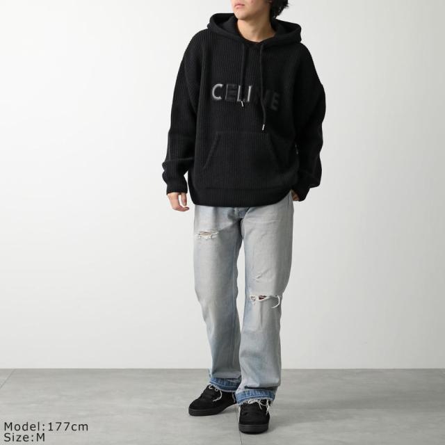 CELINE セリーヌ ニット パーカー メンズ フード付き セーター プル